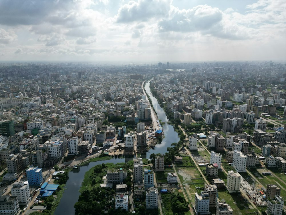 Aerial view of Dhaka